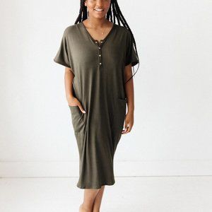 Dwell and Slumber Ribbed Clover Cocoon Dress XS/S